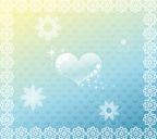 ハートと水玉のスマホ壁紙サンプル画像４