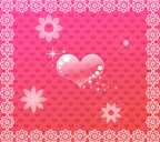 ハートと水玉のスマホ壁紙サンプル画像５