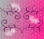 蔓とハートのスマホ壁紙サンプル画像３