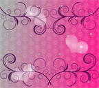 蔓とハートのスマホ壁紙サンプル画像４